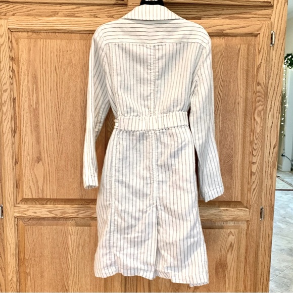 Rachel Zoe Striped White and Black Trench Coat, size M - Picture 4 of 7